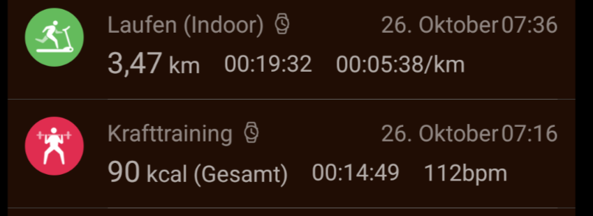 Krafttraining/Laufen